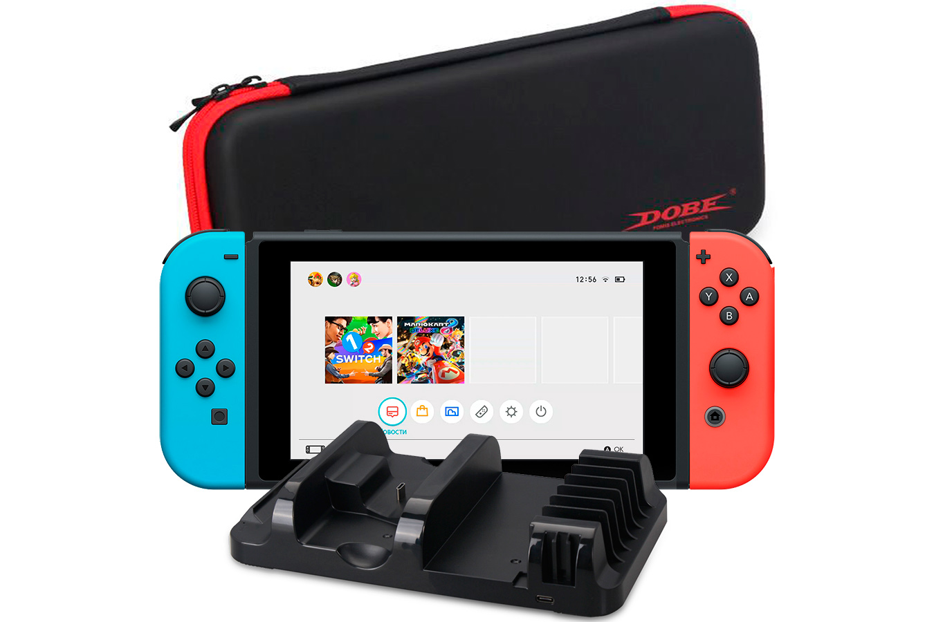 Nintendo Switch Мегапак неоновый синий и красный [NSCMPB]