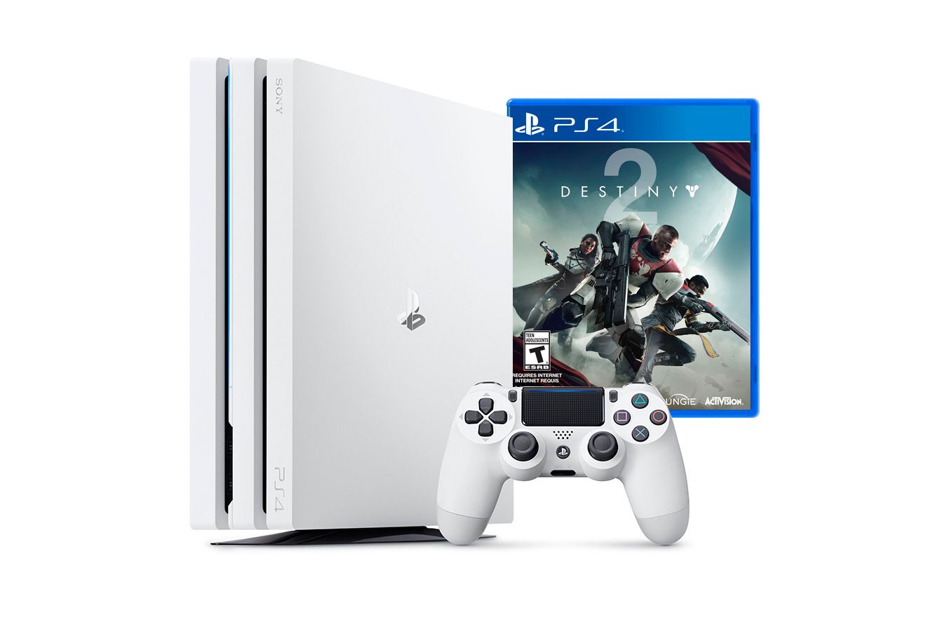 PlayStation 4 Pro Bundle белая игровая приставка и игра Destiny 2 [PS4P1WD2]