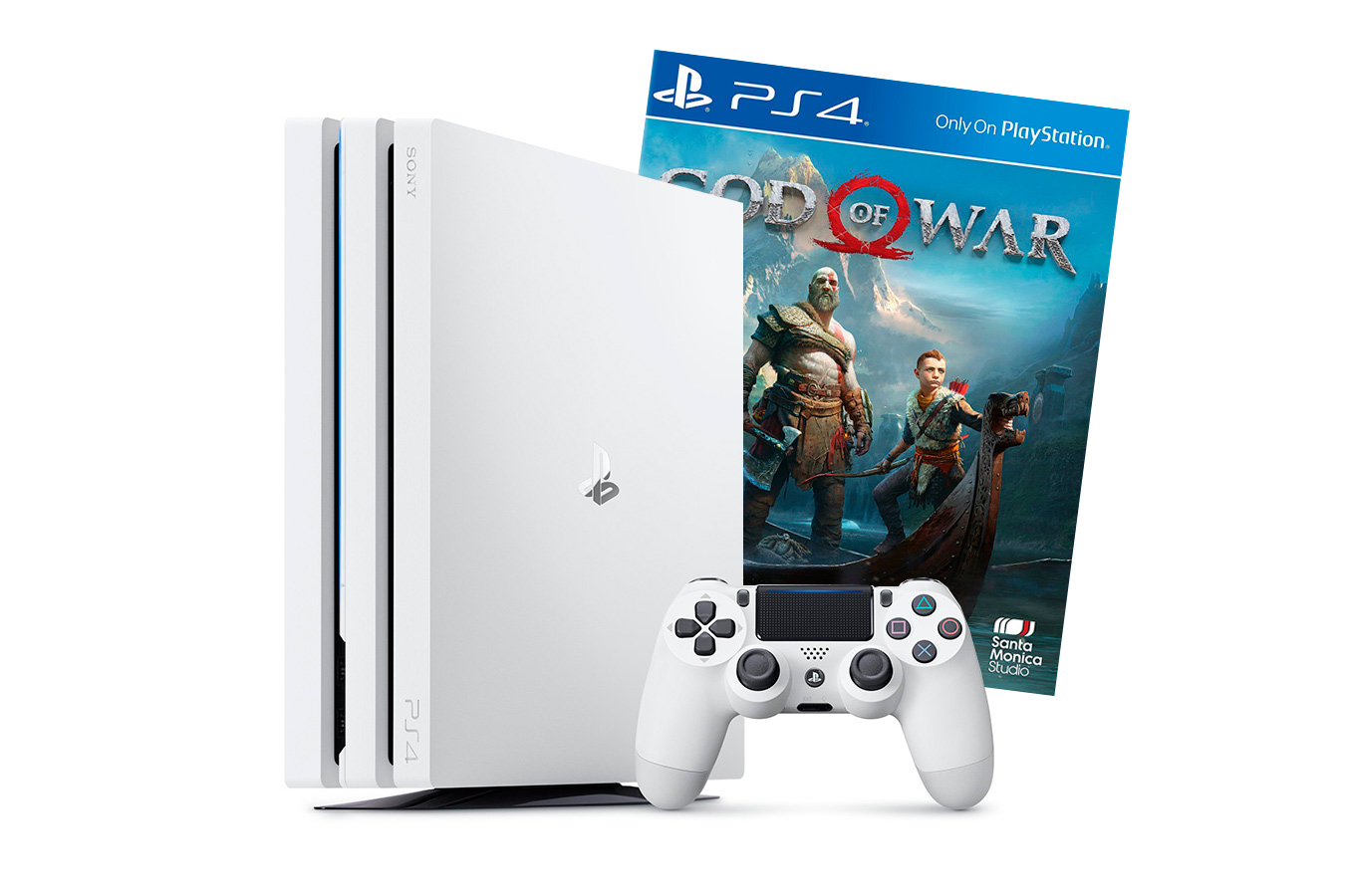 PlayStation 4 Pro белая приставка и God of War 2018 [PS4P1GWW18]
