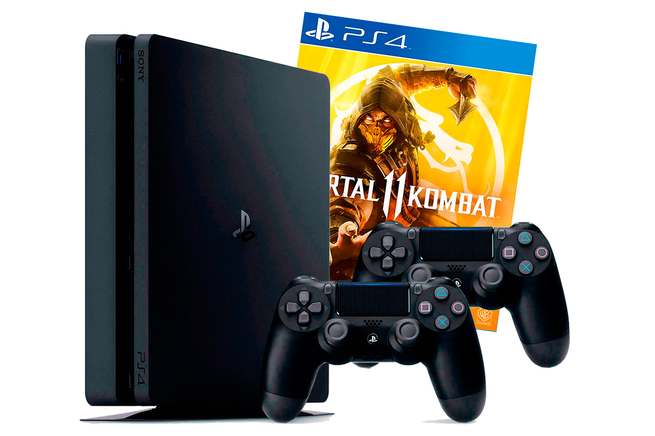 PlayStation 4 1Tb 2 джойстика и игра Mortal Kombat 11 [PS4S1J2M11]