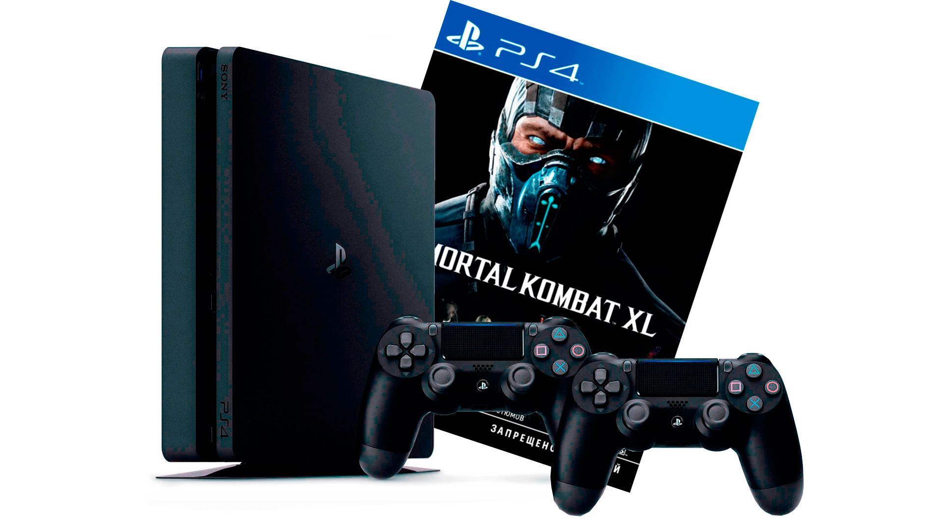 PlayStation 4 1Tb 2 джойстика и игра Mortal Kombat XL [PS4S1J2MXL]