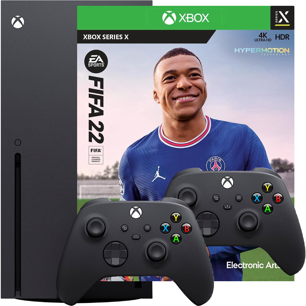 Xbox Series X игра FIFA 22 и 2 джойстика черного цвета [XBXeF2J2B]