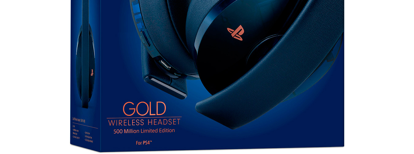 500 Million Limited Edition PS4 Gold Wireless Headset