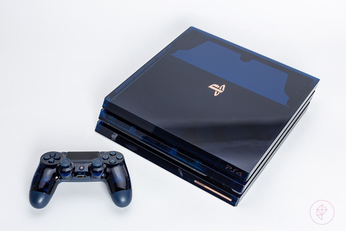 thumbnail interactive-video image 1 of PlayStation 4 Pro 2TB 500-Million Limited Edition Console - Translucent Blue Limited To 50,000 Units 1 of 9