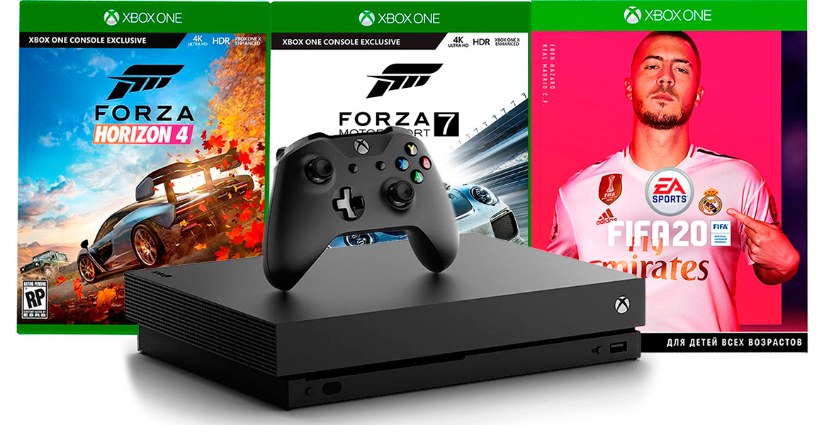 Xbox One X FIFA 20, FORZA Horizon 7  4